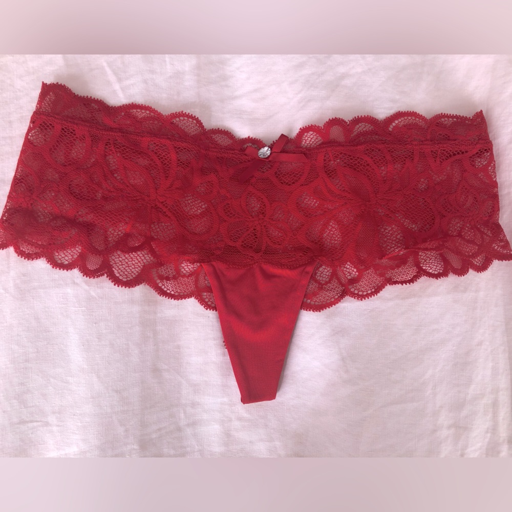 La SENZA lace bling embellished thong
